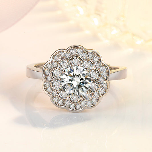 Plum Pretty — Double Layer Floral Plum Blossom Ring