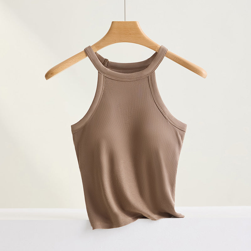 Cup-tivating Comfort — Women's Cami with Built-in Chest Pads