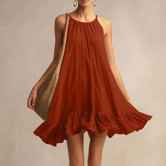 Halt & Catch Fire — Pleated Halterneck Casual Dress