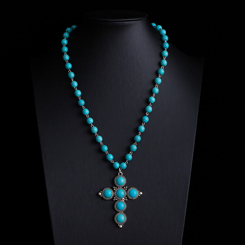 Turquoise Trails — Retro Ethnic Style Necklace