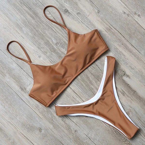 Simply Swim — Solid Color Bikini Swimsuit