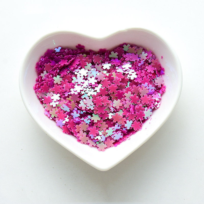 Cherry Sweet Mani — Cherry Blossom Sequin, Handmade Nail Art