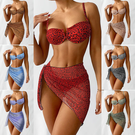 Petal Pushers — 3-Piece Floral Bikini & Beach Dress