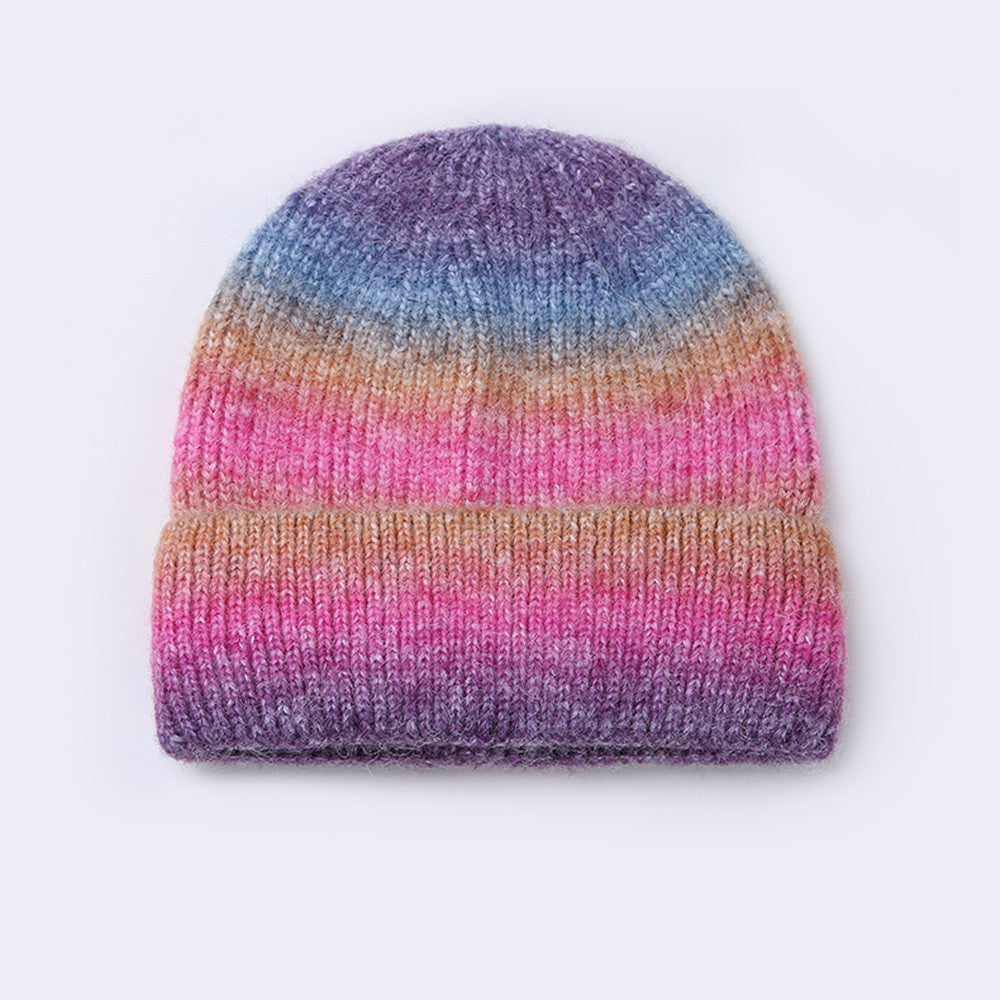 Gradient Yarn Hat Women's Fashion Knitted Hat