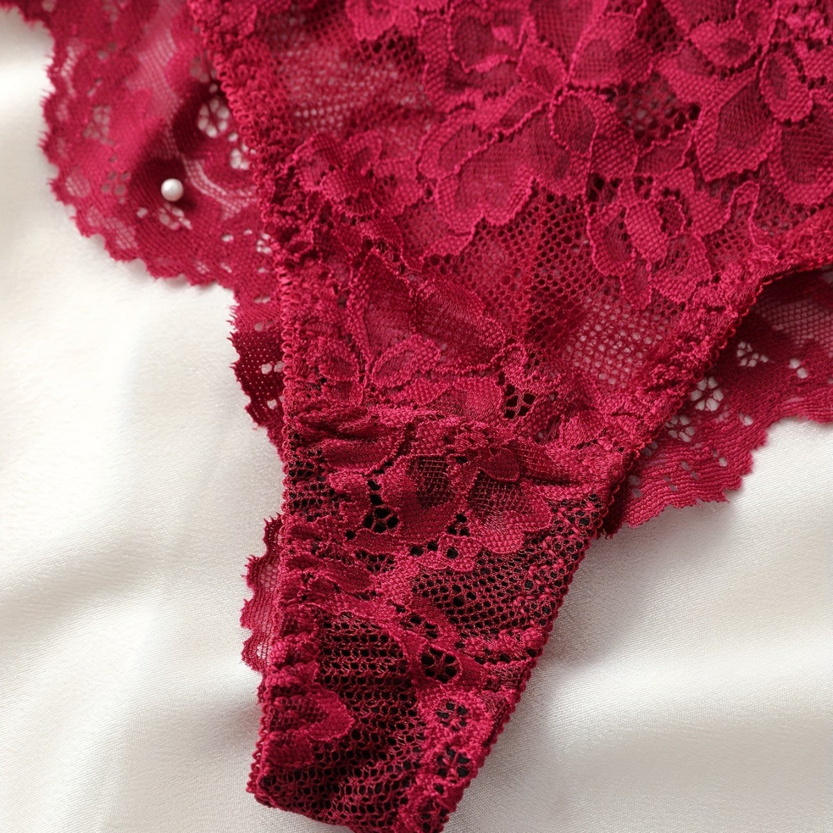 Flower Power — Lace Flower Print Underwear Suit