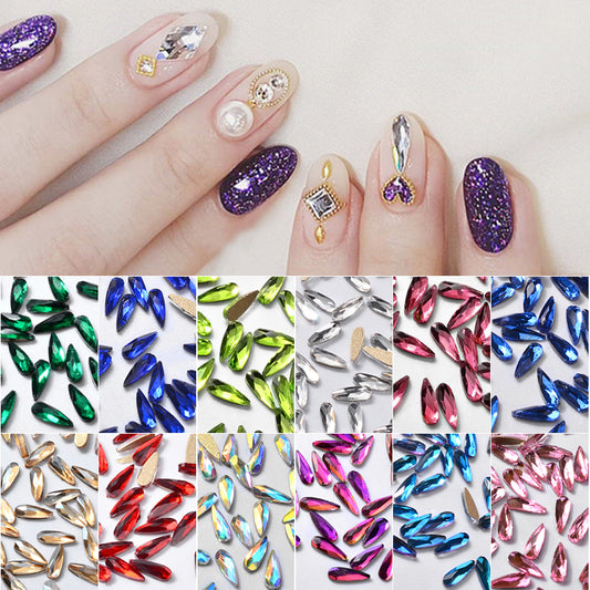 Drip Dry In Style — 10pc Water Drop 3D Nail Rhinestones