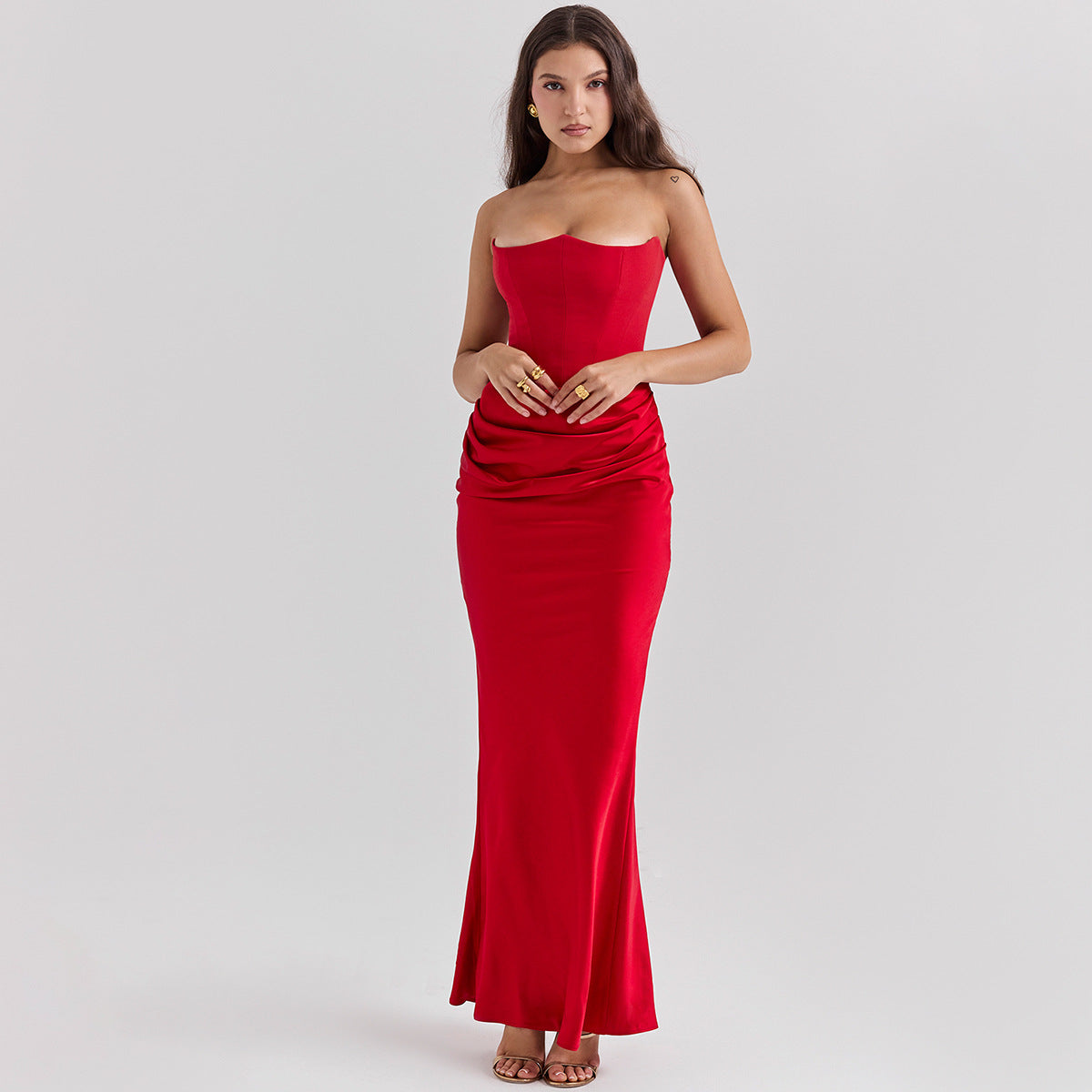 Bandeau Beauty — Slim Bandeau Backless Party Dress