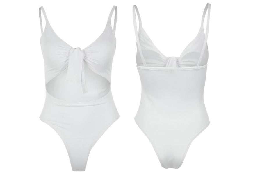 Knot Your Average — One-Piece Knot Print Swimsuit ZC2520