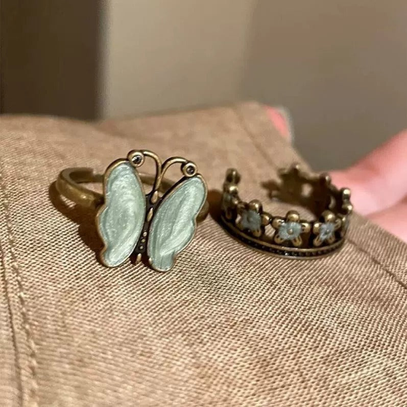 Butterfly Rhapsody — Unique Butterfly Flower Index Finger Ring