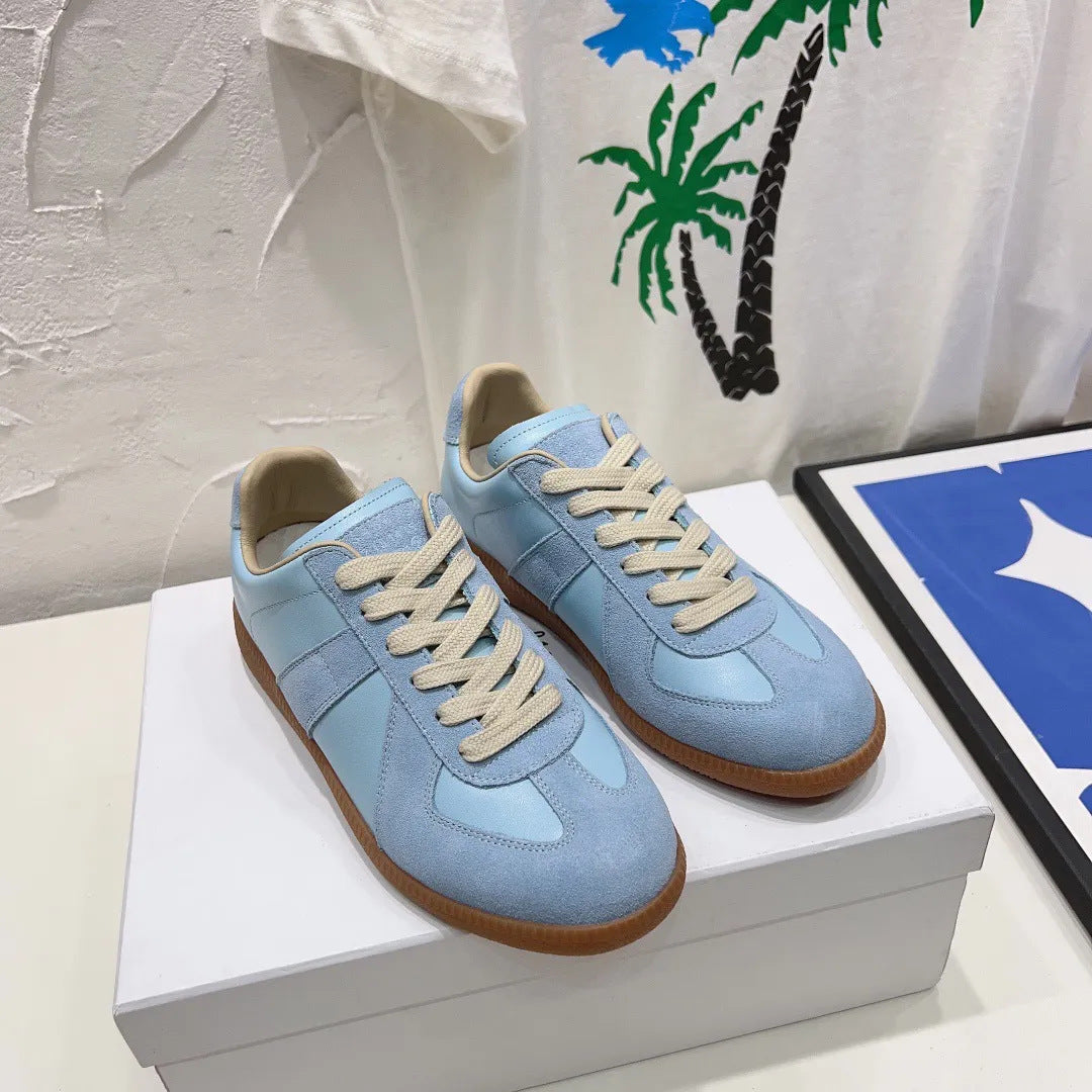 Cowhide Comfort — Unisex Thin-Soled Casual Sneakers