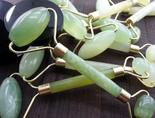 Jade It Happen — Authentic Jade Facial Massage Roller for Beauty & Relaxation