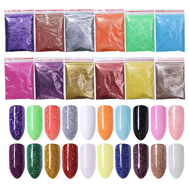 Mermaid's Glow — Aurora Glitter Nail Powder Set
