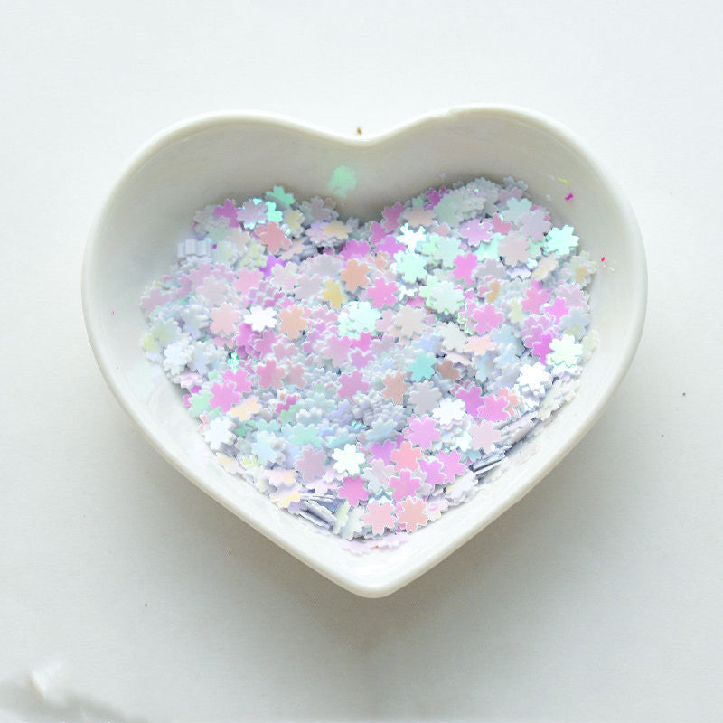 Cherry Sweet Mani — Cherry Blossom Sequin, Handmade Nail Art