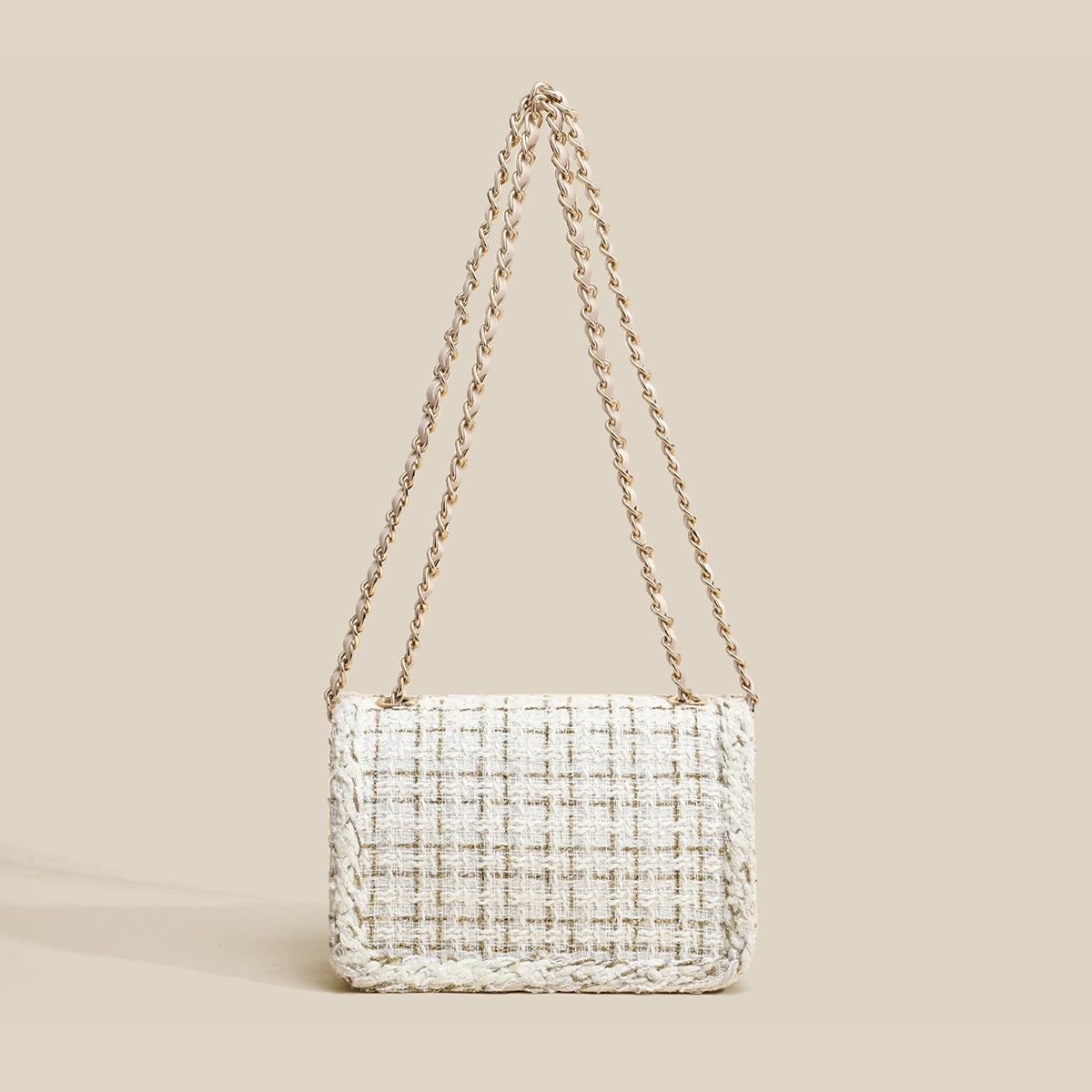 Square Deal Bag — Small Square Crossbody with Chain Detail
