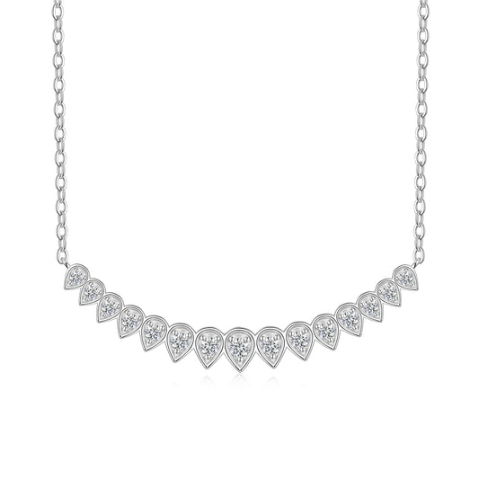 Moissanite Majesty — Moissanite Pendant, Platinum Plated S925 Silver