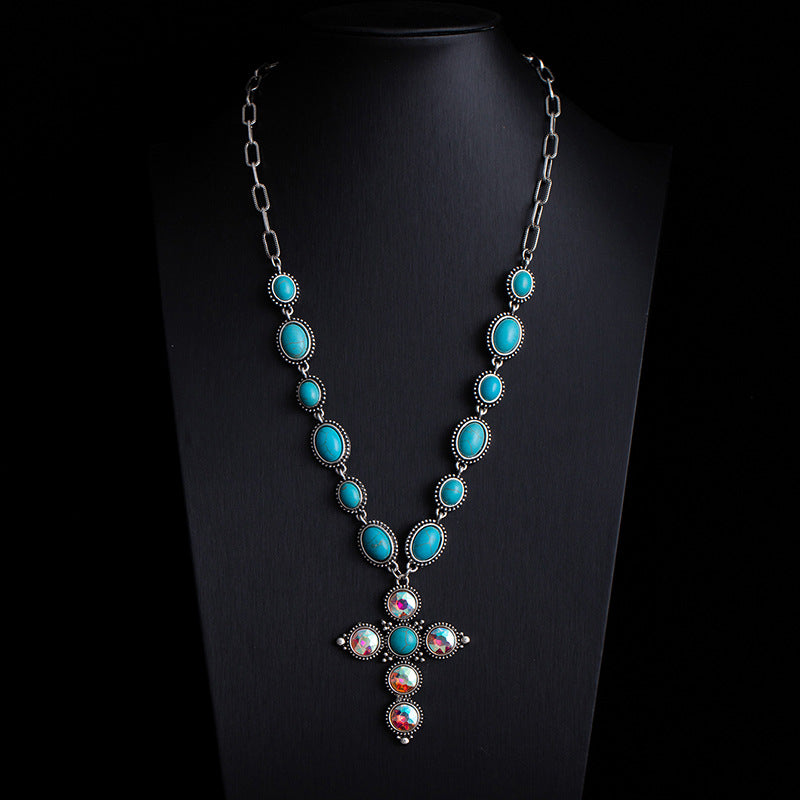 Turquoise Trails — Retro Ethnic Style Necklace