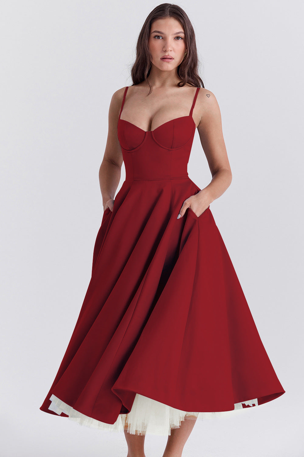 Mesh-Merizing — Double-Layer Maxi Slip Dress