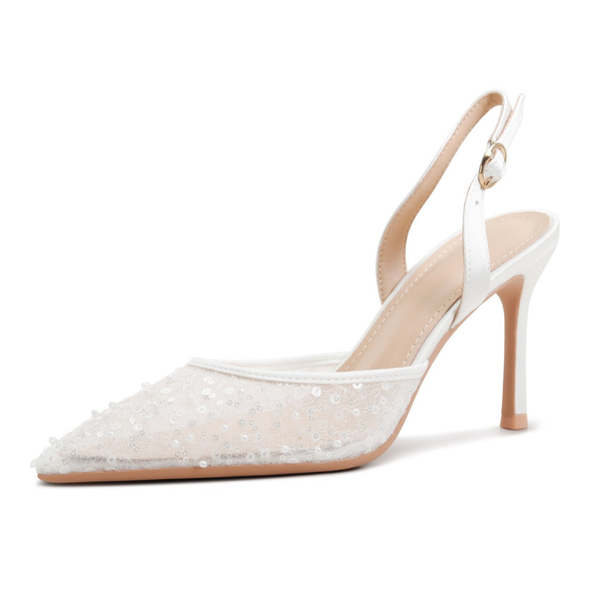 Beaded Beauty — Hollow Bead High-heeled Sandals