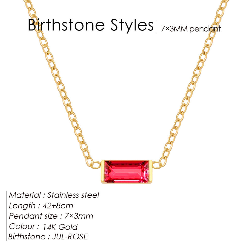 December Delight — 18K Gold-Plated Layered Choker with Birthstone