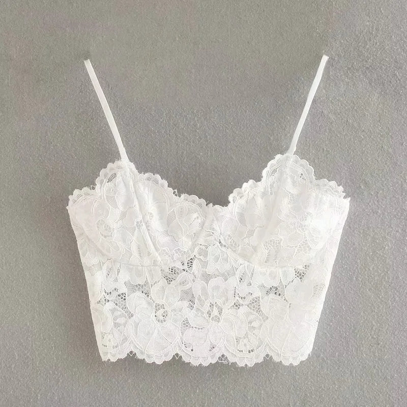 Lace Embrace — Delicate Lace Cami Bralette