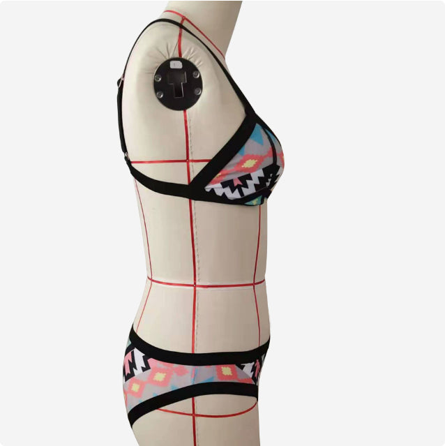 Brazilian Beauty — Geometric Print Bikini Swimsuit for Women