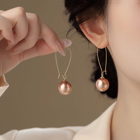 Pearl Perfect — Champagne Pearl Earrings for Women