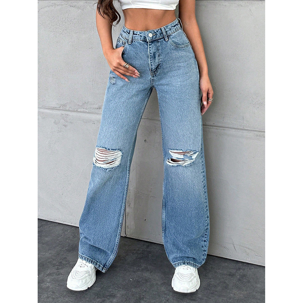 Wash & Wear — Casual Straight-Fit Washed Jeans