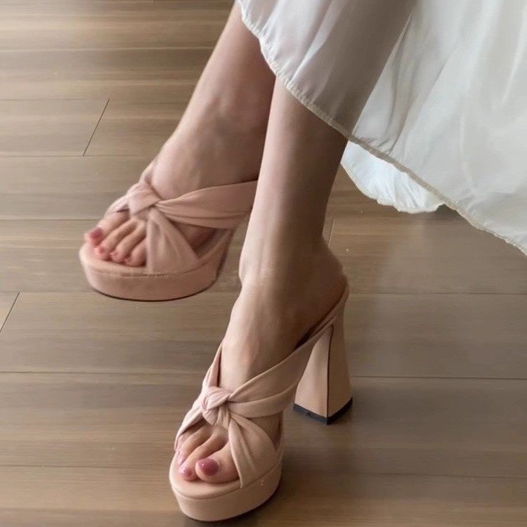 Thick & Chic — French Thick Heel High-heeled Sandals, Cooldown Style