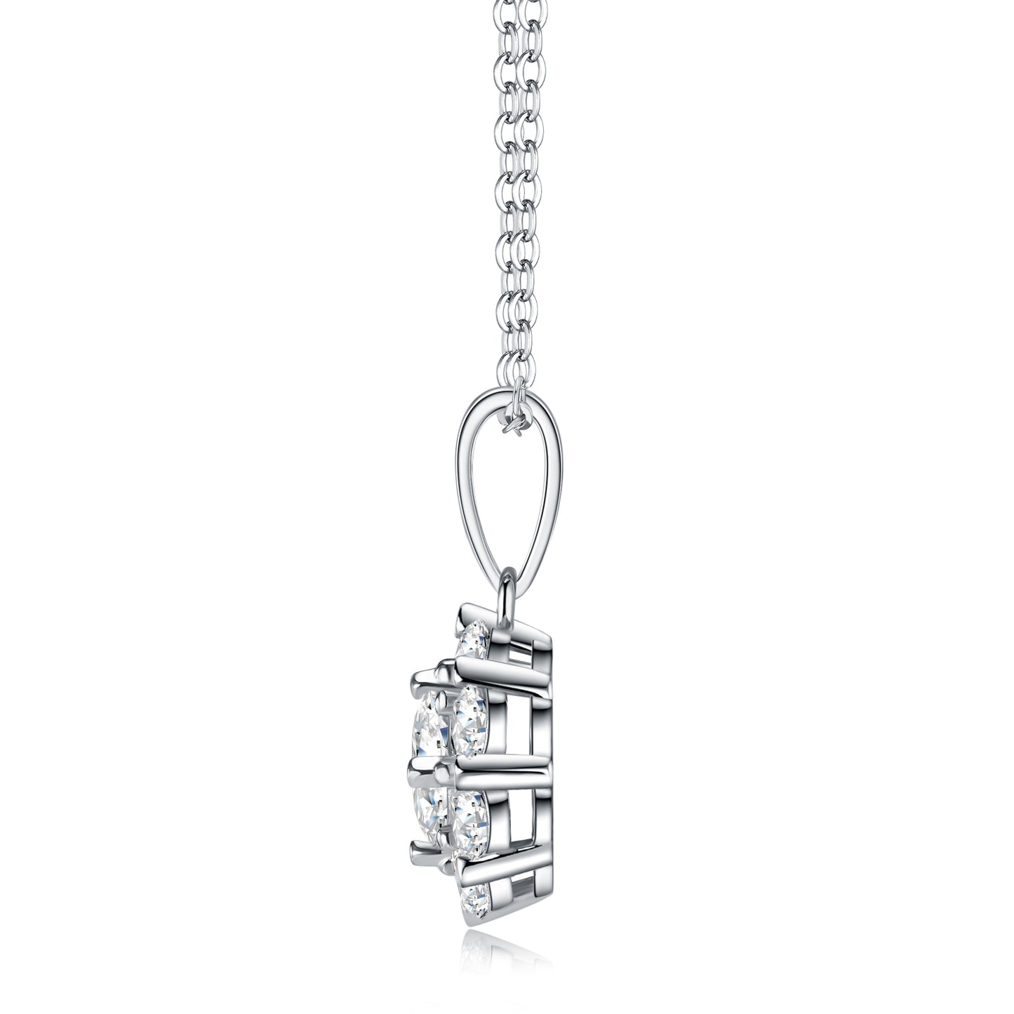 Morganite Marvel — 1 Carat Morganite Pendant, Platinum Plated S925 Silver
