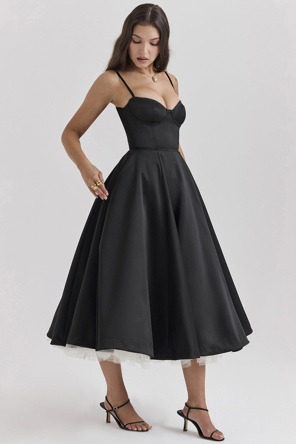 Mesh-Merizing — Double-Layer Maxi Slip Dress