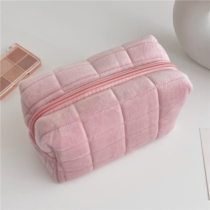 Check Mate — Large Checkered Travel Cosmetic Bag