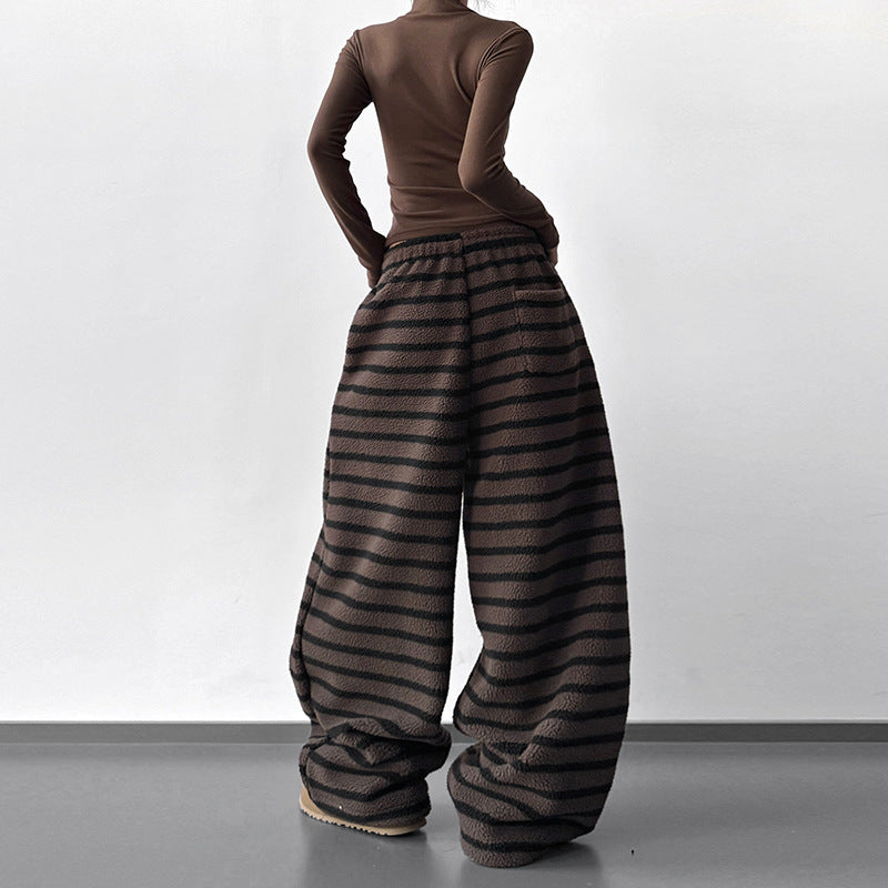 Stripe a Pose — Striped Drawstring Casual Pants