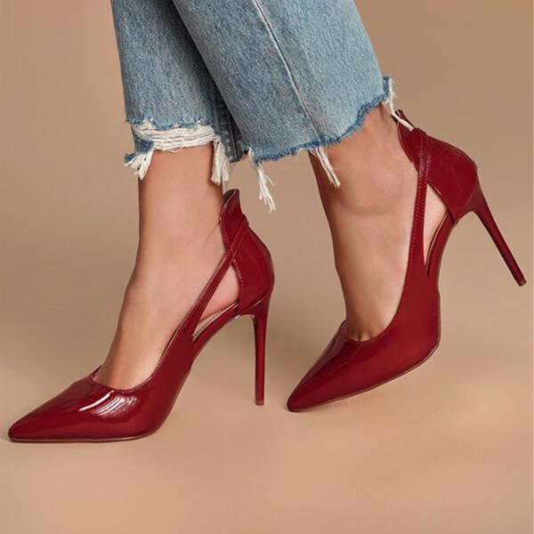 French Fancy — Pointed-Toe Hollow-Out High Heels