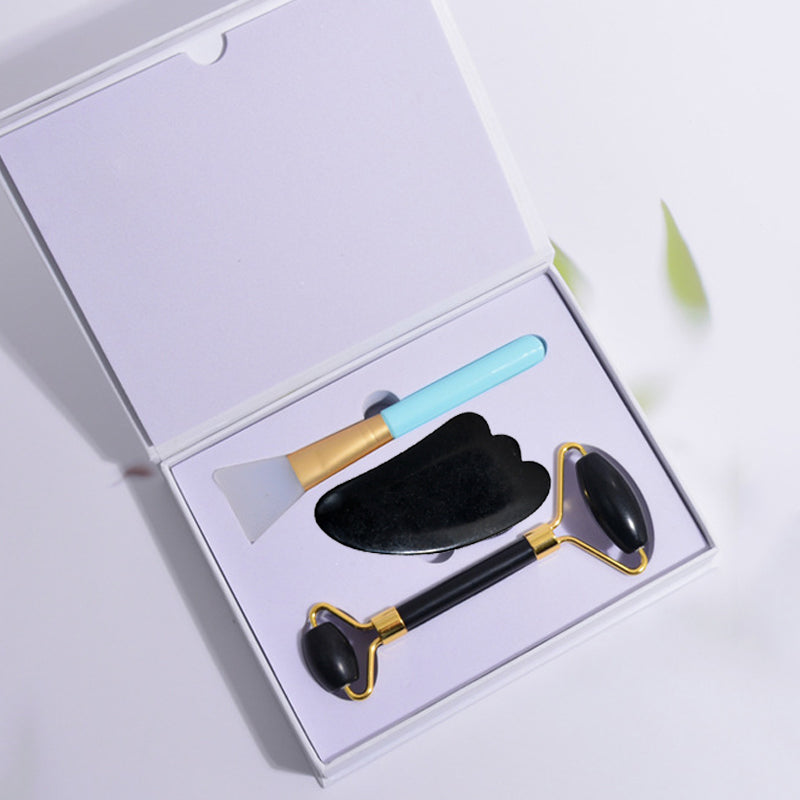 Jade & Gentle — Facial Massage Roller & Gua Sha, Authentic Jade