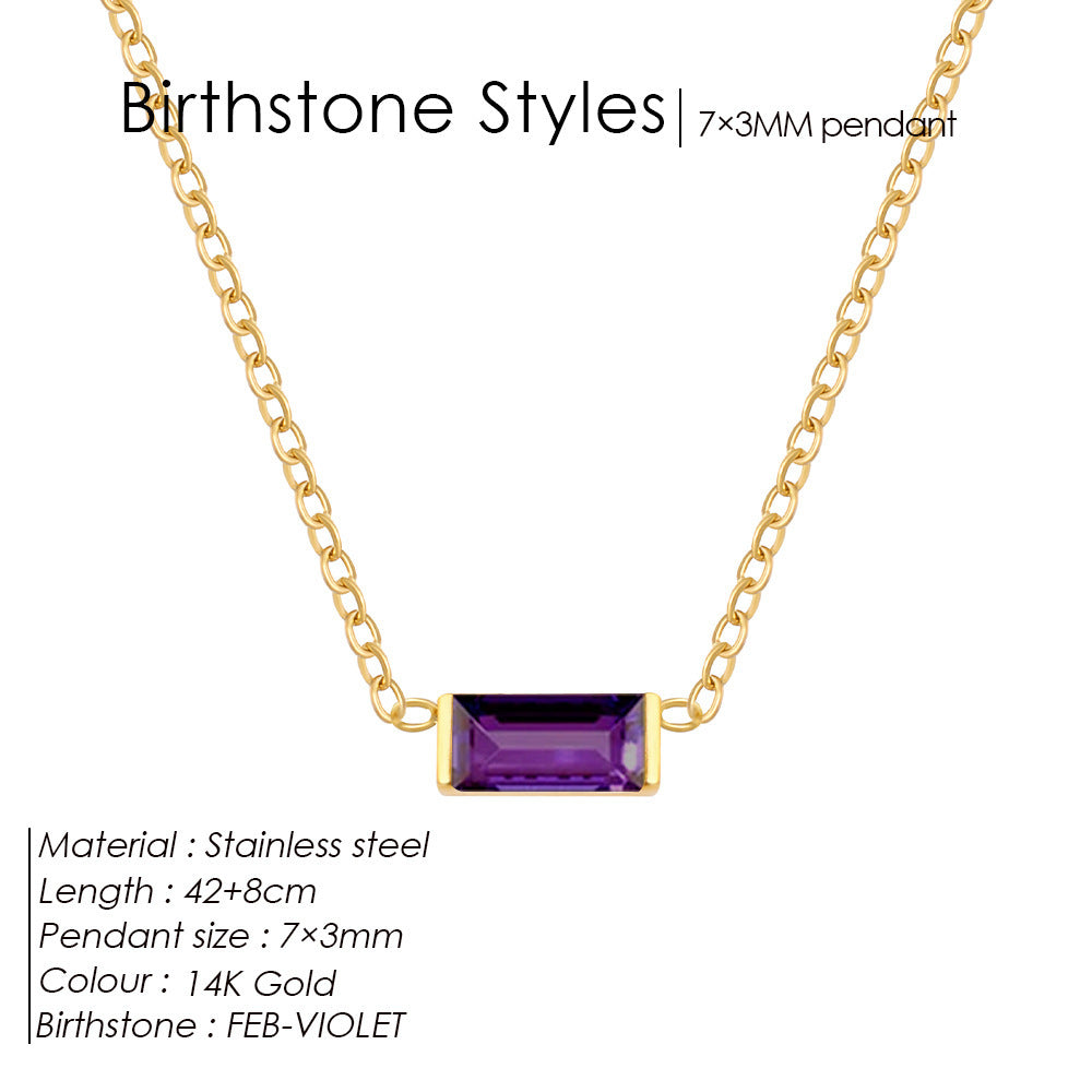 December Delight — 18K Gold-Plated Layered Choker with Birthstone