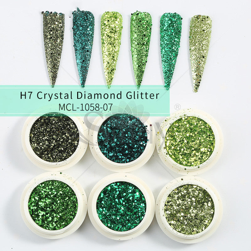 Mermaid's Glow — Aurora Glitter Nail Powder Set