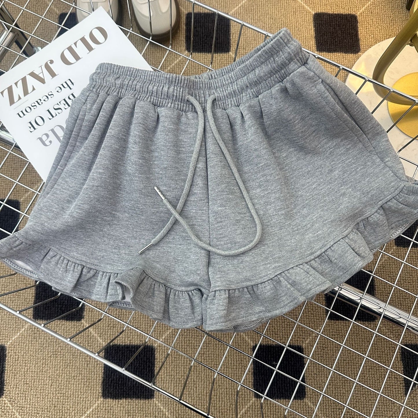 Ruffle & Roll — Niche Sporty Casual Shorts with Ruffled Edge