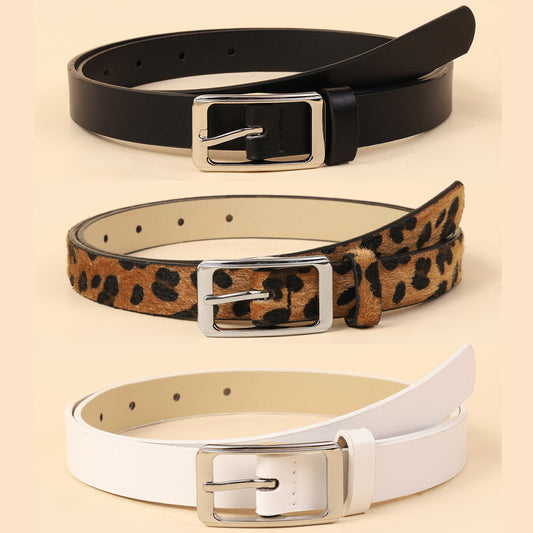 Buckle Up, Buttercup — Versatile Pin-Buckle Alloy Fashion Belt