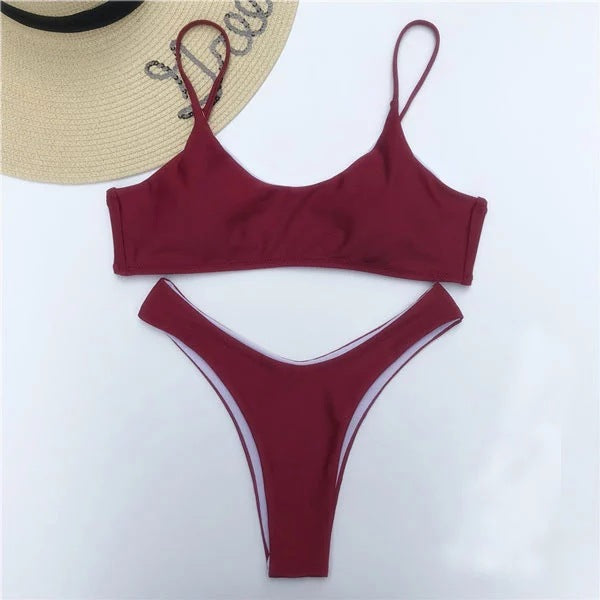 Simply Swim — Solid Color Bikini Swimsuit