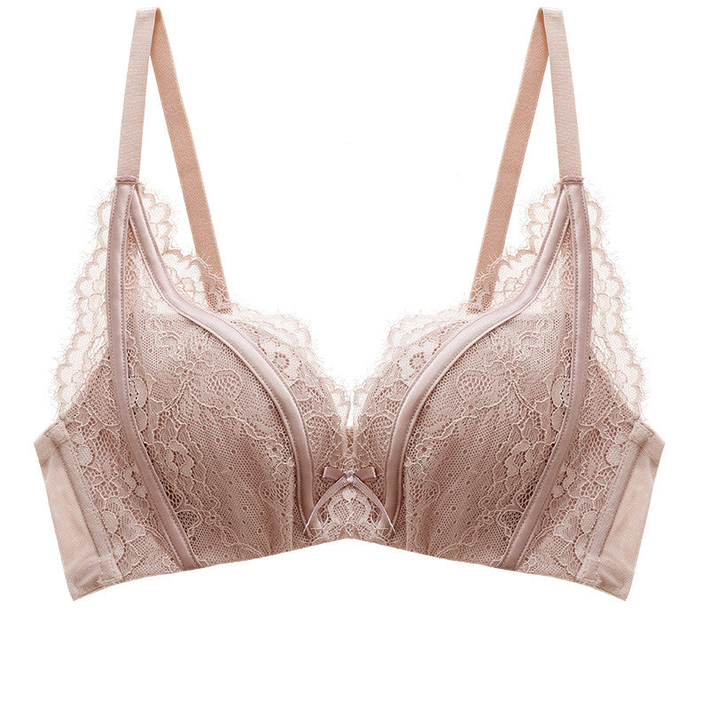 Gather Round — Small Chest Lace Gather Bra