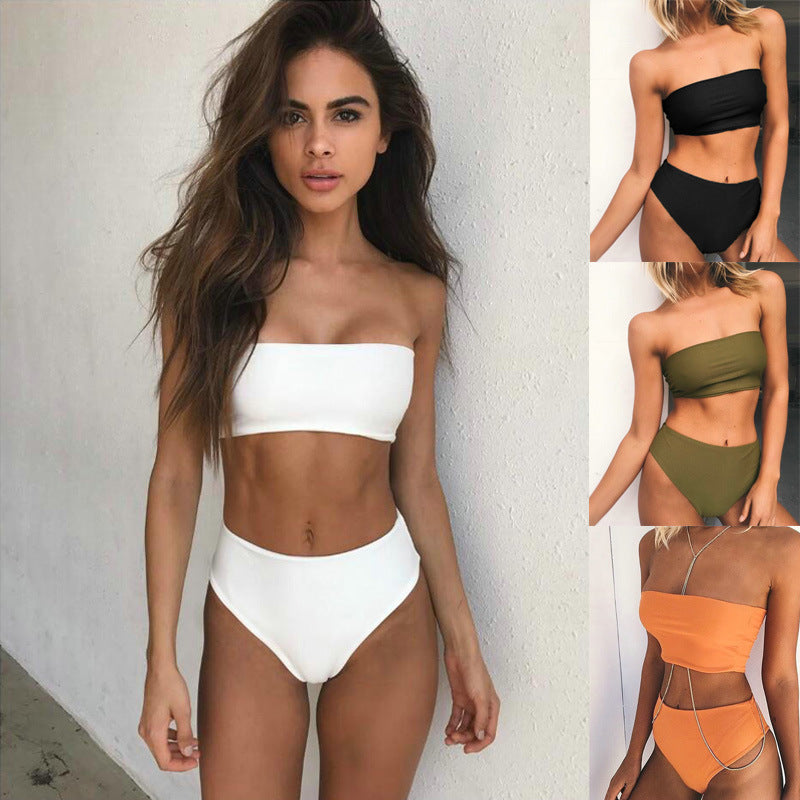 Wrap Star — Two-Piece Tube Top Bikini Set
