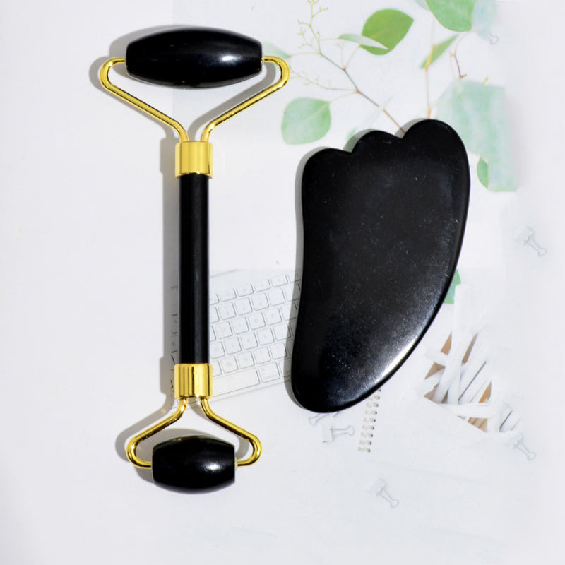 Jade & Gentle — Facial Massage Roller & Gua Sha, Authentic Jade