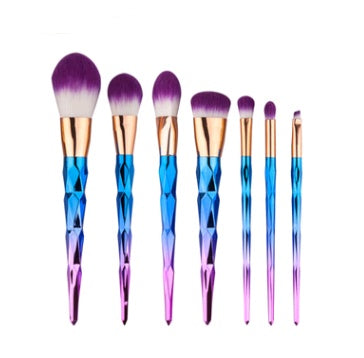 Diamond Dazzle — 7-Piece Diamond Handle Makeup Brush Set, Foundation & More