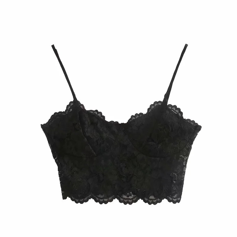 Lace Embrace — Delicate Lace Cami Bralette
