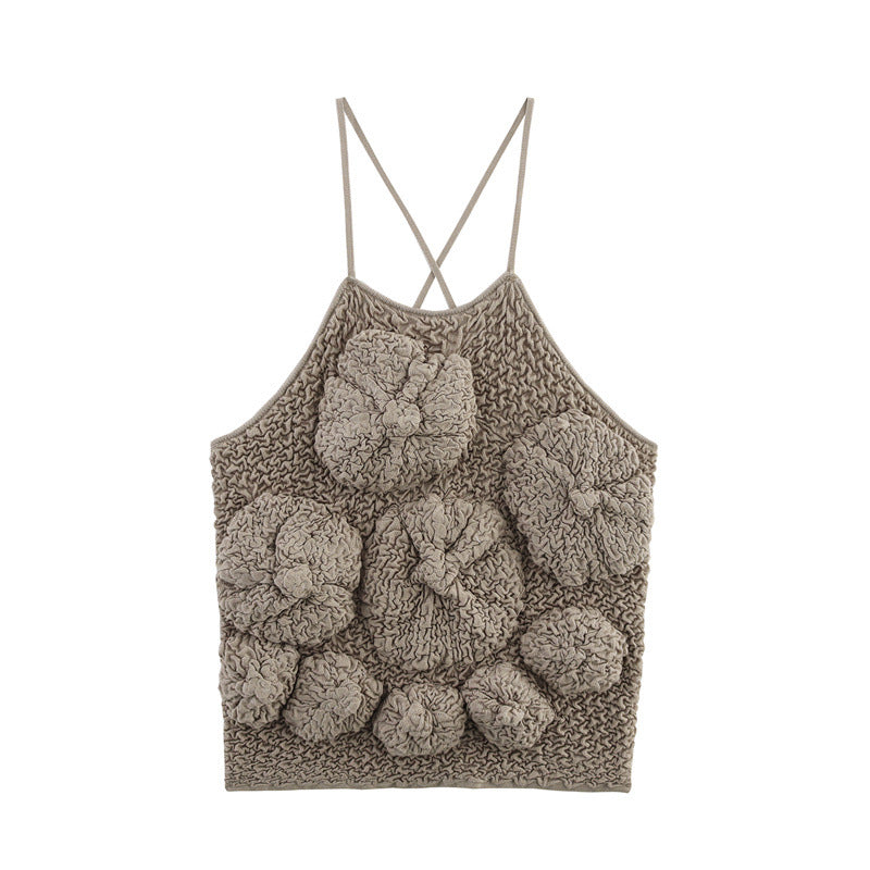 Bloom & Bustle — 3D Floral Textured Sling Top