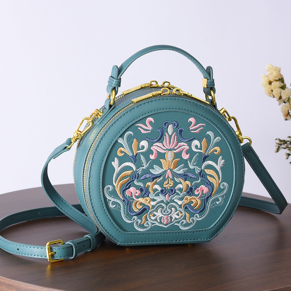 Round & Refined — Literary National Style Crossbody Bag