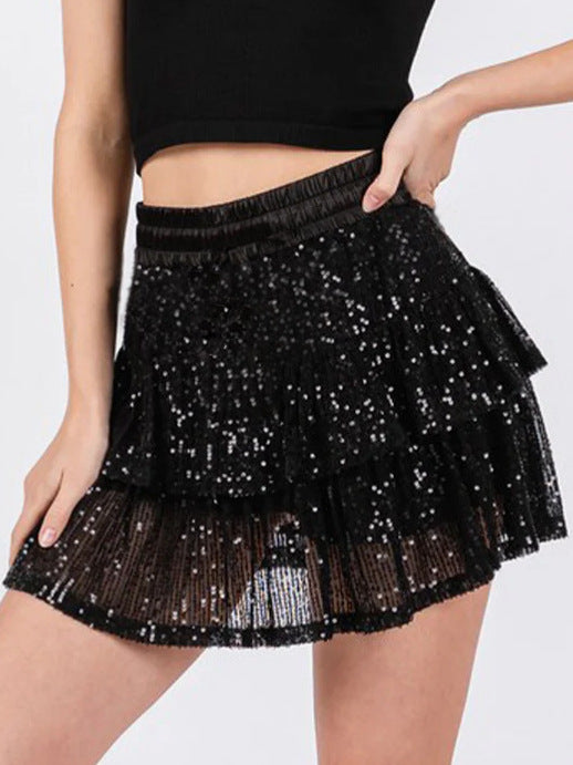 Sequin-sational Night — European American Mini Club Skirt