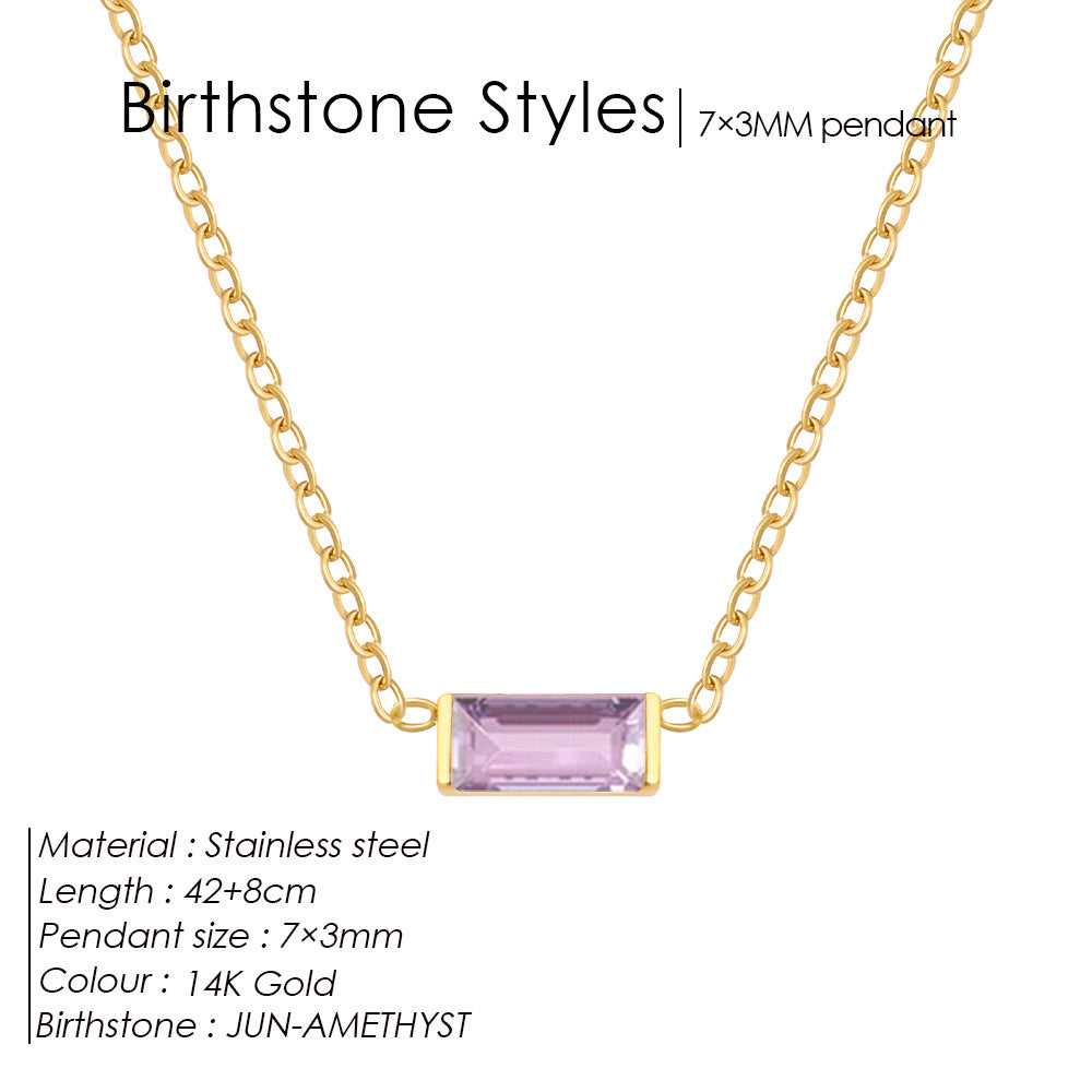 December Delight — 18K Gold-Plated Layered Choker with Birthstone