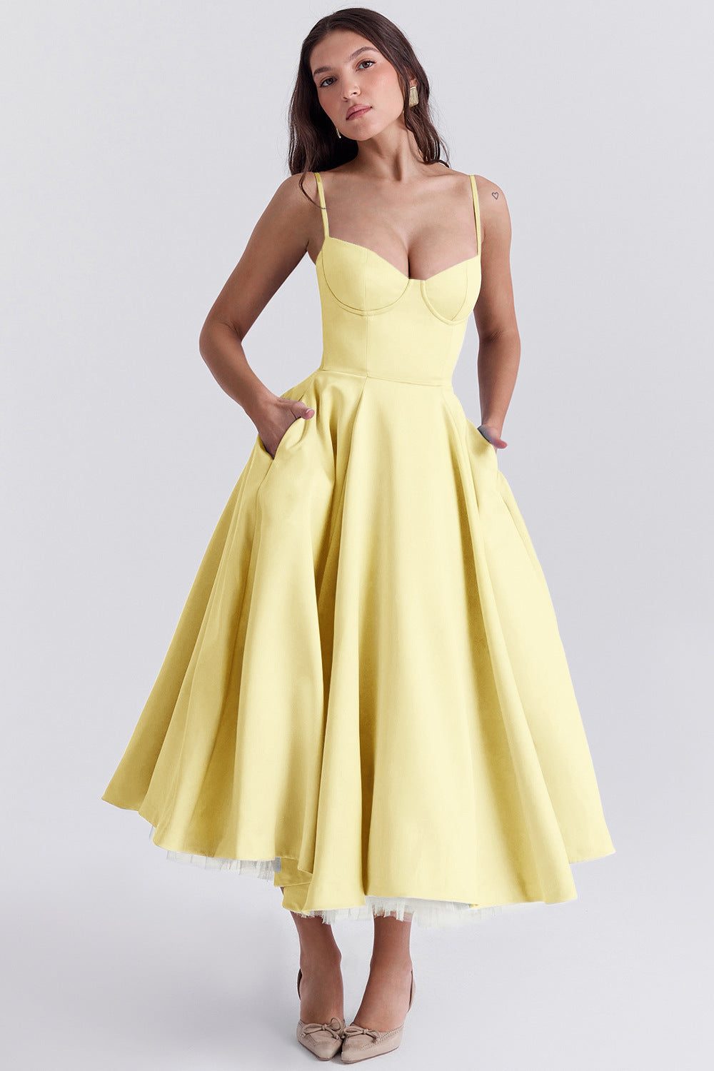 Mesh-Merizing — Double-Layer Maxi Slip Dress