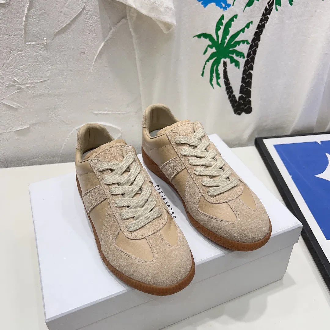 Cowhide Comfort — Unisex Thin-Soled Casual Sneakers
